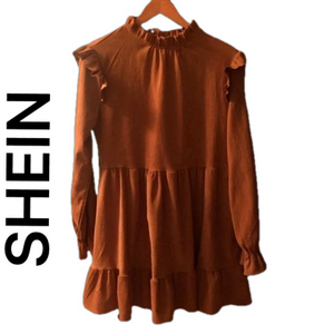 SheIn Terracotta Midi Dress